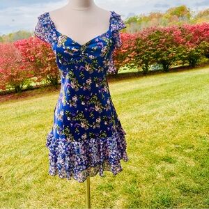 Forever 21 Floral Tiered Mini Dress